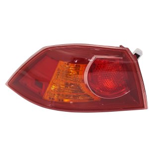 Tail Light Assembly for Mitsubishi Lancer 2008-2013, Left (Driver) Outer, Excluding Sportback Models, Designed for 2009-2013 Models without Turbo, Replacement