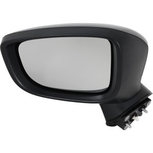 Power Mirror for Mazda 3 (2017-2018), Left (Driver), Manual Folding, Non-Heated, Paintable, without Blind Spot Detection, Memory or Signal Light, Mexico Built Vehicle, Replacement