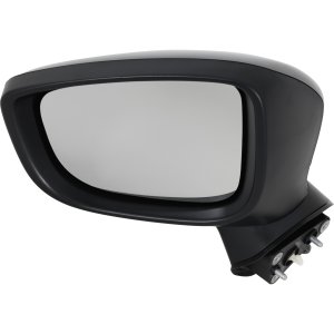 Power Mirror for 2017-2018 Mazda 3, Left (Driver), Manual Folding, Non-Heated, Paintable, with Signal Light, without Blind Spot Detection and Memory, Mexico Built Vehicle, Replacement