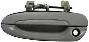 Front Left (Driver) Outer Door Handle for 1993 - 1997 Mazda 626, CRONOS Model, Ebony Black, Code NN, OEM GA7B59410GPZ Replacement