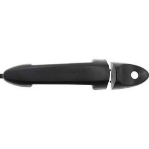 Front Left (Driver) Outer Door Handle with Key Hole for 2008 - 2011 Mazda Tribute, Black Lever & Cap Assembly,  ZZCA58413A70-PFM, Replacement