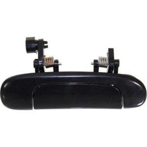 Right (Passenger) Rear Outer Door Handle for 1999 - 2003 Mazda Protege, Exterior Replacement in Black,  B25D72410A