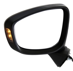 Power Mirror for Mazda CX-5 2013-2015, Left (Driver), Manual Folding, Non-Heated, Paintable, with In-housing Signal Light, without Auto Dimming, Blind Spot Detection, Memory, Replacement