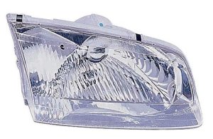 Left (Driver) Headlight Assembly for 2000 - 2002 Mazda 626, Includes Bracket, Composite, Front Headlight Assembly Replacement Housing / Lens / Cover,  GG2A51040B-PFM, Replacement