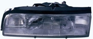 Left (Driver) Headlight Assembly for 1988 - 1992 Mazda MX-6 Turbocharged, Front Replacement Housing, Lens, Cover, Composite;  8BGD51040A, Replacement