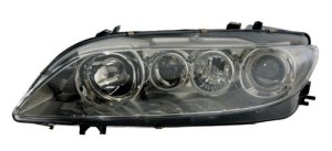 Left (Driver) Headlight Assembly for 2003 - 2005 Mazda 6, Front Headlight Assembly Replacement Housing/Lens/Cover, with Fog Lights, Type 2, Composite;  GK2C510L0C, Replacement
