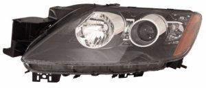 Left (Driver) Headlight Assembly for 2007 - 2009 Mazda CX-7, Front Headlight Assembly Replacement Housing/Lens/Cover, with High Intensity Discharge (HID), Composite Material, OEM (OEM): EG2251041P Replacement