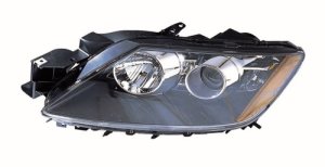Left (Driver) Headlight Assembly for 2007 - 2008 Mazda CX-7, Front Replacement Housing/Lens/Cover, Without HID, Composite,  EG21510L0K, Replacement