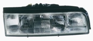 Right (Passenger) Headlight Assembly for 1988 - 1992 Mazda 626, Front Replacement Housing/Lens/Cover with Molding/Mounting Ring, Composite,  8BGE51030A, Replacement