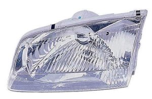 Right (Passenger) Headlight Assembly for 2000 - 2002 Mazda 626, Includes Bracket, Composite, OEM Part Number: GG2A51030B-PFM, Front Light Housing / Lens / Cover Replacement