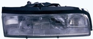 Right (Passenger) Headlight Assembly for 1988 - 1992 Mazda MX-6, Front Replacement Housing / Lens / Cover, Turbocharged, Composite,  8BGD51030A, Replacement