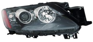 Right (Passenger) Headlight Lens/Housing for 2010 - 2011 Mazda CX-7 Front Headlight Assembly Replacement Housing / Lens / Cover, Halogen, EH44510K0G, Replacement