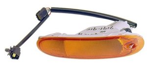 Left (Driver) Front Turn Signal Light Lens/Housing for 1992 - 1996 Mazda MX-3, Includes Park Light, EA015107XE, Replacement