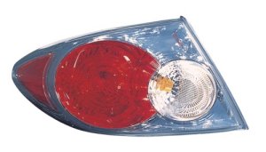Left (Driver) Rear Tail Light Assembly for 2006 - 2008 Mazda 6, Outer Side, 4 Door Sedan, Naturally Aspirated, Standard Type, Factory Installed, OEM GP7A51160, Replacement