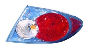Right (Passenger) Tail Light Assembly Outer for 2006 - 2008 Mazda 6, 4 Door Sedan, Naturally Aspirated, Standard Type, Factory Installed,  GP7A51150, Replacement