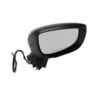 Power Mirror for Mazda CX-3 (2016-2022), Right (Passenger) Side, Manual Folding, Heated, Paintable, with In-housing Signal Light, without Auto Dimming, Blind Spot Detection, and Memory, Replacement