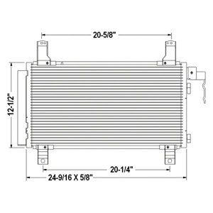 A/C Condenser for 2006 - 2008 Mazda 6,  GJYG6148Z, Replacement