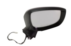 Power Mirror for Mazda CX-3 2016-2022, Right (Passenger) Side, Manual Folding, Non-Heated, Paintable, with In-Housing Signal Light, without Auto Dimming, Blind Spot Detection, and Memory, Replacement