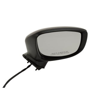Power Mirror for Mazda CX-5 2017-2018, Right (Passenger), Manual Folding, Heated, Paintable, with In-housing Signal Light, without Blind Spot Detection, Auto-Dimming, Memory, Replacement