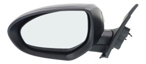 Power Mirror for Mazda 3 2010-2013, Left (Driver) Side, Manual Folding, Non-Heated, Paintable, Without Signal Light and Blind Spot Detection, Replacement