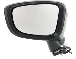 Power Mirror for Mazda 3 2014-2016, Left (Driver), Manual Folding, Heated, Paintable, with Signal Light, without Blind Spot Detection, Hatchback/Sedan, Japan Built Vehicle, Replacement