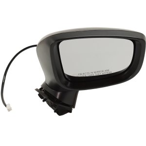 Power Mirror for Mazda 3 2017-2018, Right (Passenger) Side, Manual Folding, Non-Heated, Paintable, without Blind Spot Detection and Signal Light, Replacement, Japan Built Vehicle