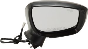 Power Mirror for Mazda CX-3 2016-2022, Right (Passenger), Manual Folding, Non-Heated, Paintable, with Blind Spot Detection in Glass and In-Housing Signal Light, without Auto Dimming and Memory, Replacement