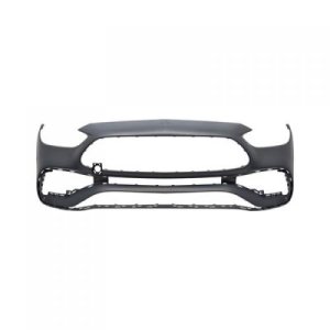 Front Bumper Cover for Mercedes-Benz C300 Sedan 2022-2023, Primed (Ready to Paint), with Active Park Assist Sensor Holes, Sport Package, Park Distance Control Sensor Holes, Replacement
