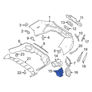 2020 - 2023 Mercedes Benz Cla35 Amg Rear Bumper Support Bracket (Left / Driver Side)