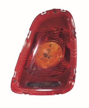 Right (Passenger) Tail Light Assembly for 2007 - 2010 Mini Cooper, Rear Replacement / Lens / Cover with Amber Lens;  63212757010, Replacement