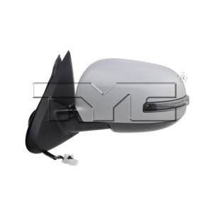 Left (Driver) Side View Mirror Assembly for 2014 - 2015 Mitsubishi Outlander, Outside with Signal Lights, Cover, Paint To Match, Power,  7632B353-PFM, Replacement