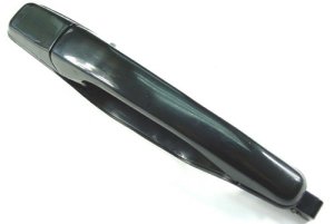 Exterior Rear Left (Driver) Door Handle Outer for 2003 - 2006 Mitsubishi Outlander,  MR970313, Black Replacement