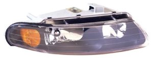 Left (Driver) Headlight Assembly for 1995 - 1996 Dodge Avenger, Front Assembly Replacement Housing/Lens/Cover, Composite, MR162891, Replacement