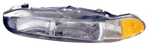 Left (Driver) Headlight Assembly for 1997 - 1998 Mitsubishi Galant, Front Headlight Assembly Replacement Housing/Lens/Cover, Composite;  MR296615, Replacement