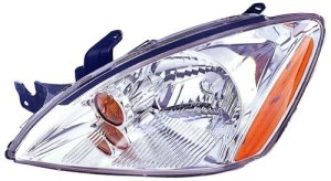2004 - 2004 Mitsubishi Lancer Front Headlight Assembly Replacement Housing / Lens / Cover - Left (Driver) Side - (Sportback 4 Door; Wagon; Non-ABS + Sportback Ralliart 4 Door; Wagon; Non-ABS)