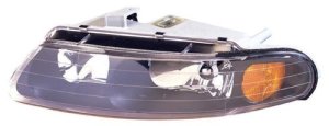 Right (Passenger) Headlight Assembly for 1995 - 1996 Chrysler Sebring, Front Headlight Assembly Replacement Housing / Lens / Cover, 2 Door Coupe, Composite,  MR162894, Replacement