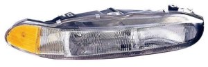 Right (Passenger) Headlight Assembly for 1997 - 1998 Mitsubishi Galant, Front Replacement Housing/Lens/Cover, Composite,  MR296616, Replacement