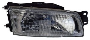 Front Headlight Assembly for 1993 - 1996 Mitsubishi Mirage, Right (Passenger) Side, 4 Door Sedan, Composite OEM Replacement MB912960