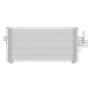 A/C (Air Conditioning) Condenser for 1997 - 2002 Mitsubishi Mirage, Right (Passenger) or Dealer Installed Air Conditioner;  MR218428, Replacement