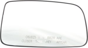 Mirror Glass for Mitsubishi Lancer 2002-2007 Right (Passenger), Non-Heated, with Backing Plate, Replacement