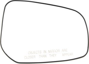 Mirror Glass for Mitsubishi Lancer 2015-2017, Right (Passenger) Side, Non-Heated, with Backing Plate, Replacement