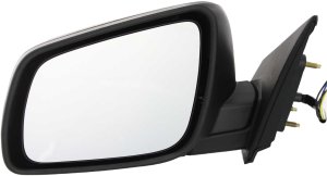 Power Mirror for Mitsubishi Lancer 2008-2014, Left (Driver) Side, Manual Folding, Heated, Textured, Replacement