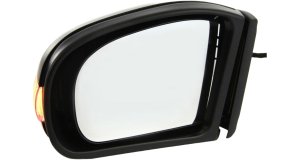 Power Mirror for Mercedes Benz C-Class 2001-2007, Left (Driver), Manual Folding, Heated, Paintable, with In-Housing Signal Light, Without Auto Dimming, Blind Spot Detection, and Memory, Replacement
