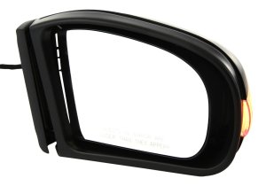 Power Mirror for Mercedes-Benz C-Class 2001-2007 Right (Passenger), Manual Folding, Heated, Paintable, with In-housing Signal Light, without Auto Dimming, Blind Spot Detection, and Memory, Replacement