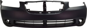 Front Bumper Cover for Nissan MAXIMA 2002-2003, Primed (Ready to Paint), with Fog Light Holes, Replacement