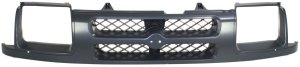 Painted Dark Gray Shell and Insert Grille for 2000-2001 Nissan XTERRA, Replacement