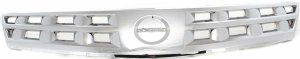Grille for Nissan Murano 2003-2005, Chrome Shell and Insert Replacement