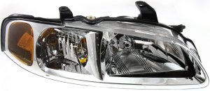 Headlight Assembly for Nissan Sentra 2002-2003 Right (Passenger), Halogen with Chrome Trim, fits CA/GXE/XE/Limited Models, Replacement