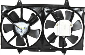 Radiator Fan Shroud Assembly for Nissan Altima 1998-2001, Excludes 2000-2001 Manual Transmission, Replacement