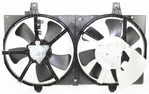 Radiator Fan Shroud Assembly for Nissan Sentra 2002-2006, with Air Conditioning, 1.8L Engine, Replacement
